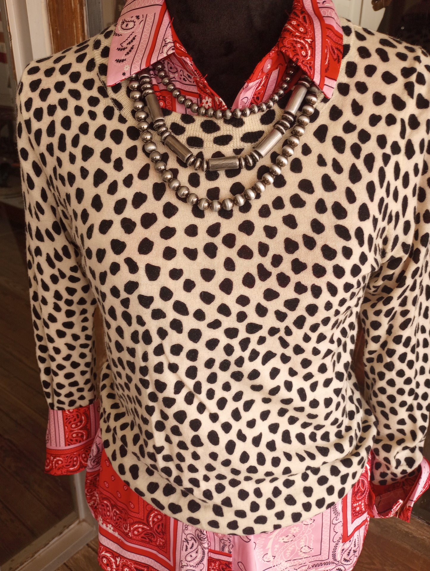 J. Crew Dotted Sweater Sz S