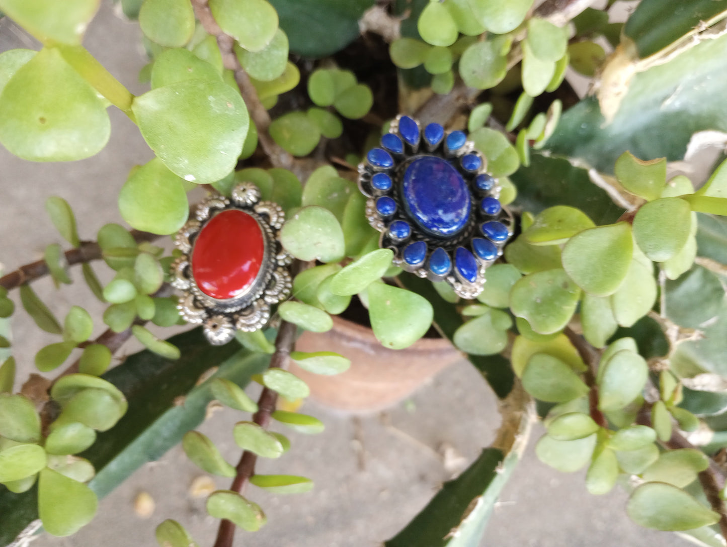 Sterling Silver and Lapis Statement Ring