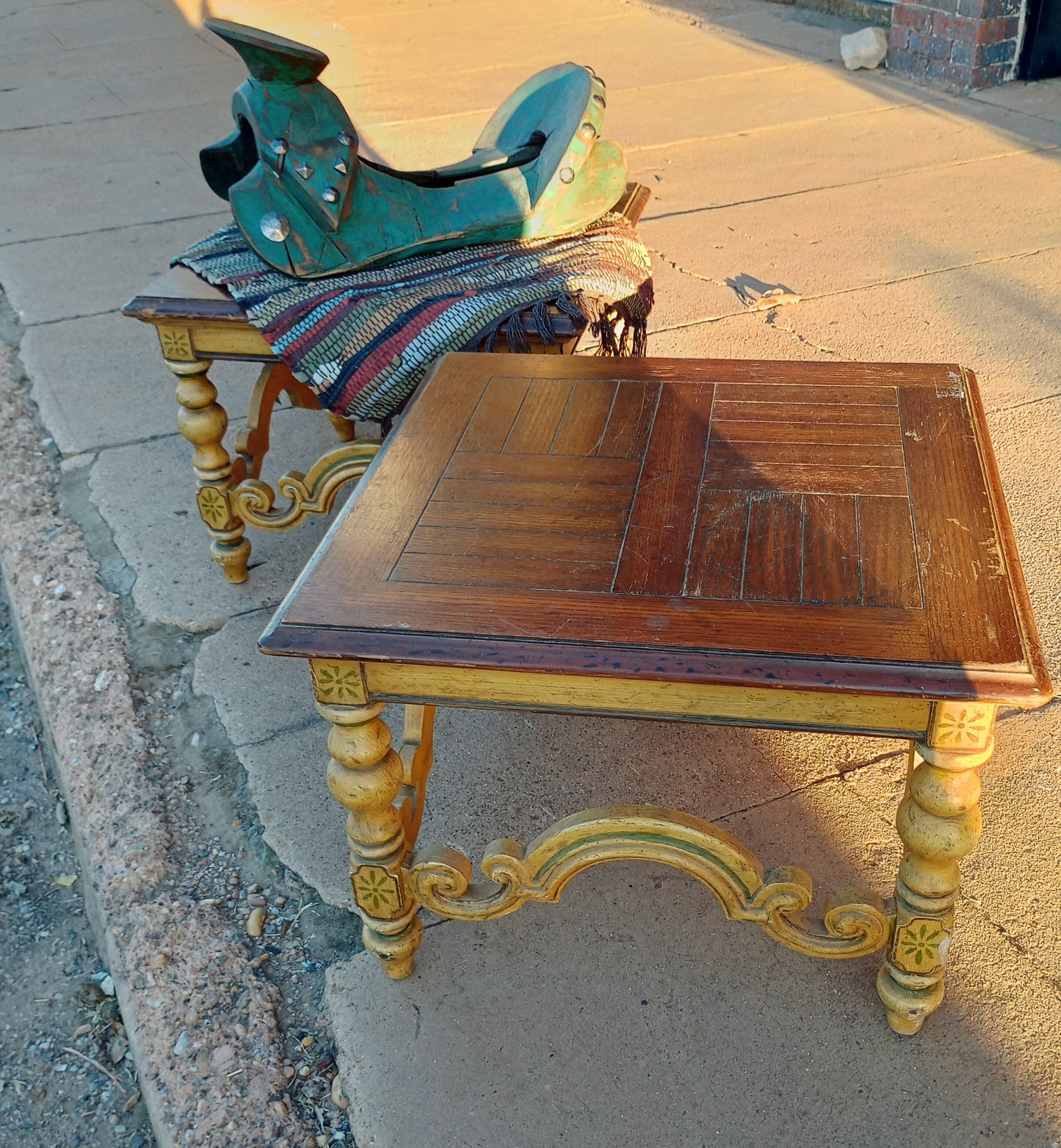 Pair of Vintage Low Boy Side Tables