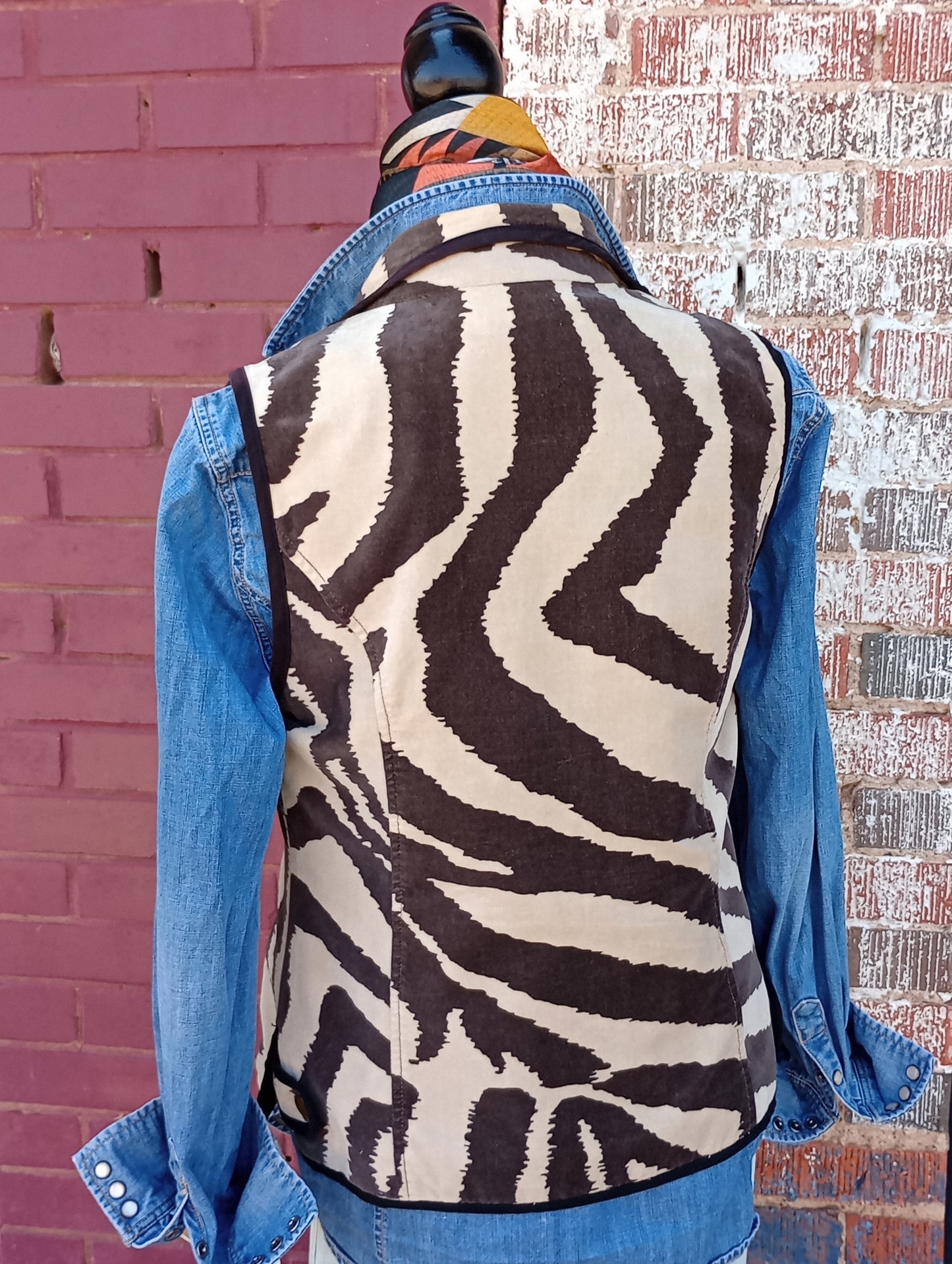 Tasha Polizzi Zebra Print Vest Sz Small