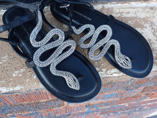 Crystal Snake Sandals Sz 9.5