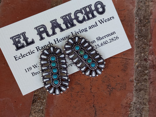 Western Zuni Style Fashion Earrings