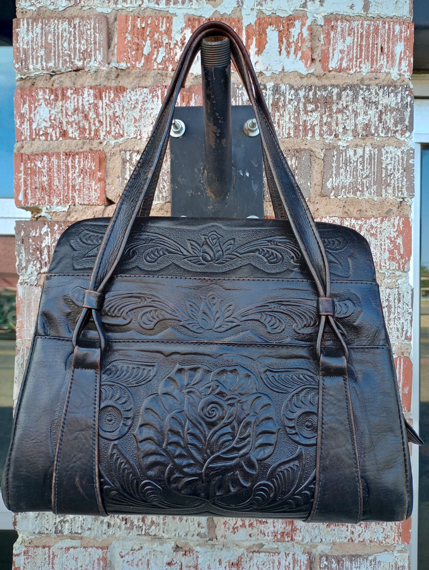 Vintage Embossed Leather Bag