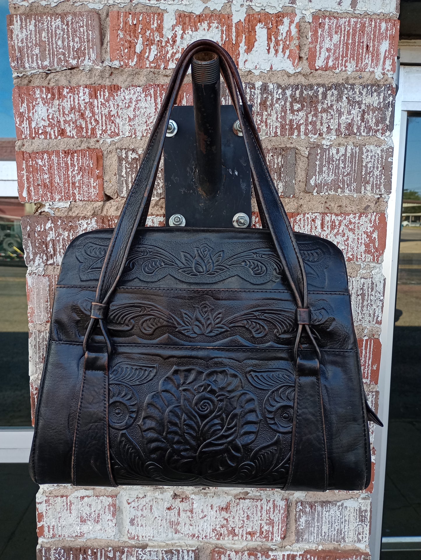 Vintage Embossed Leather Bag