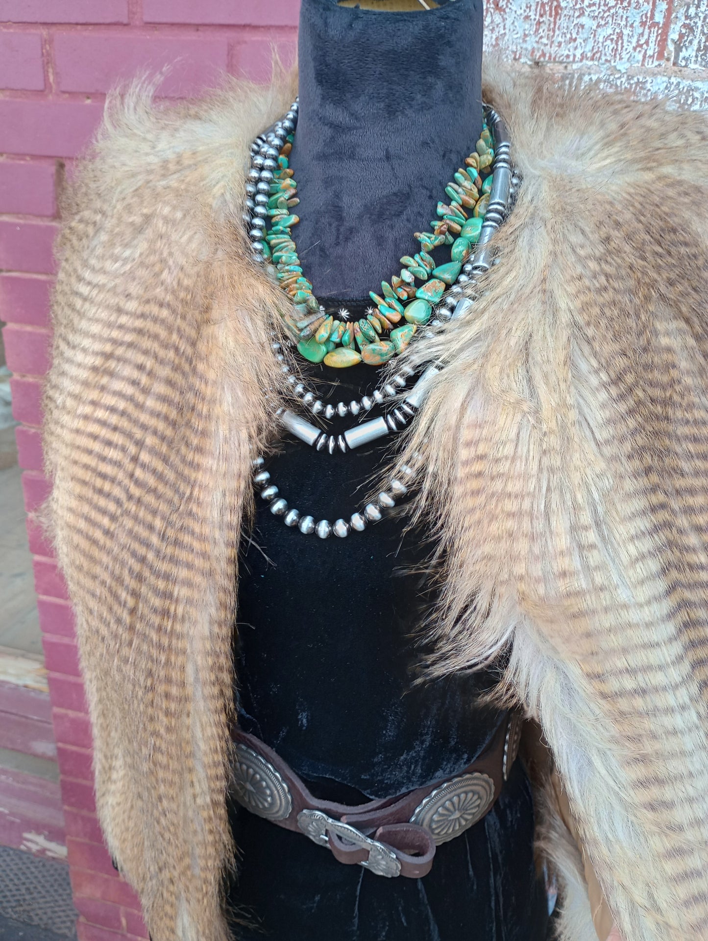 Faux Fur Brown 2 Tone Vest