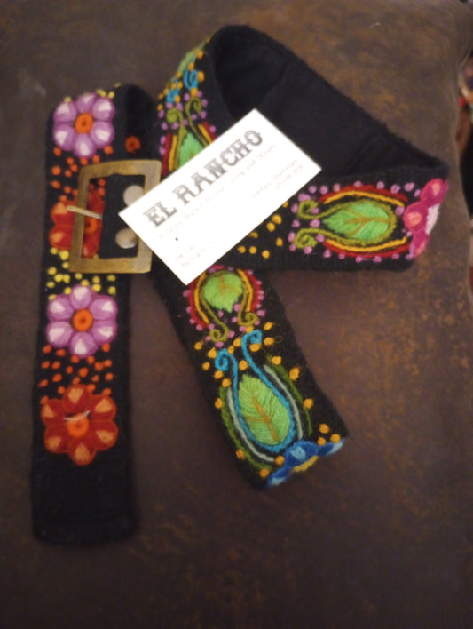 Beautiful Embroidered Alpaca Woven Belt