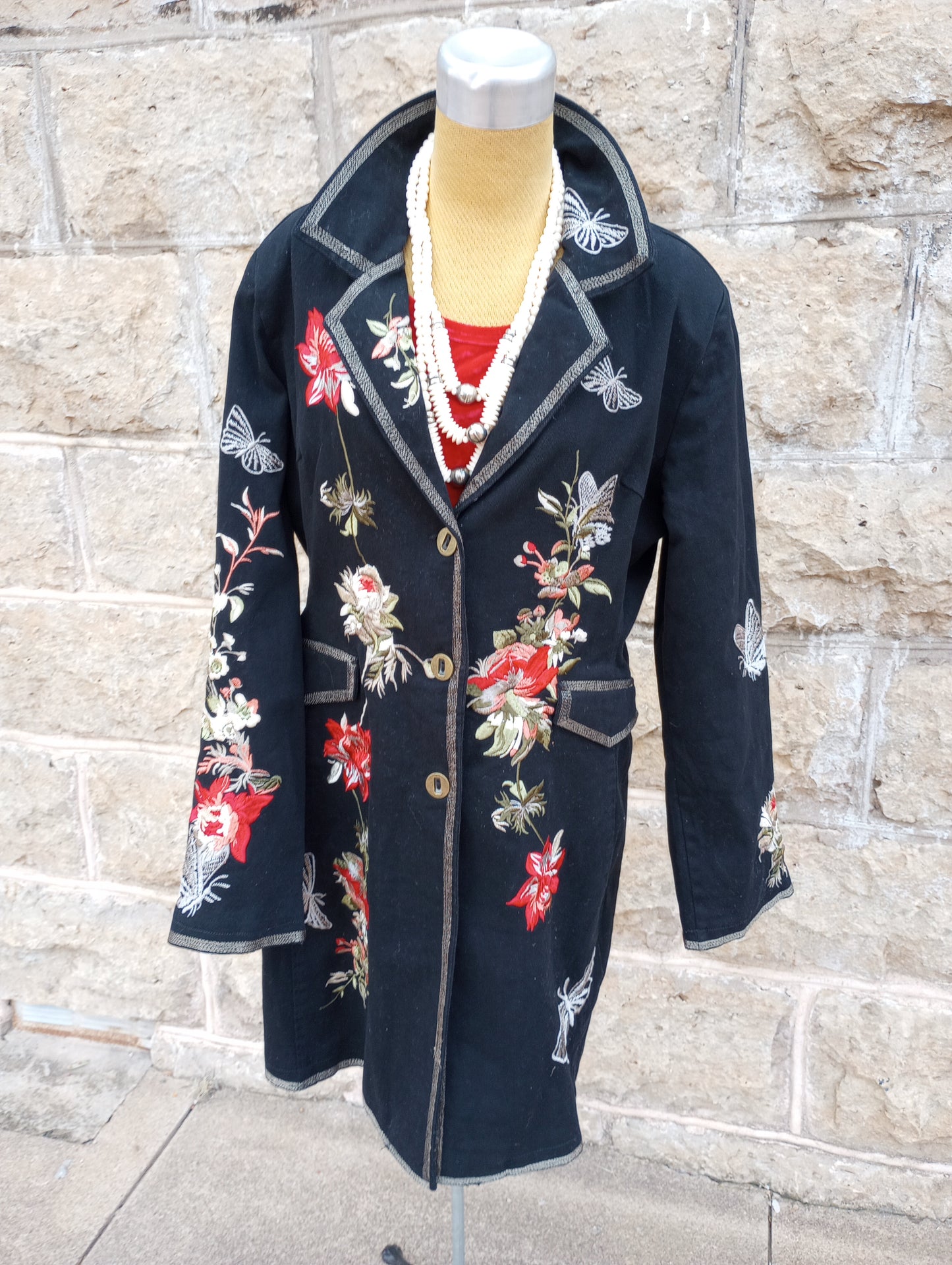 NWT heavily embroidered jacket