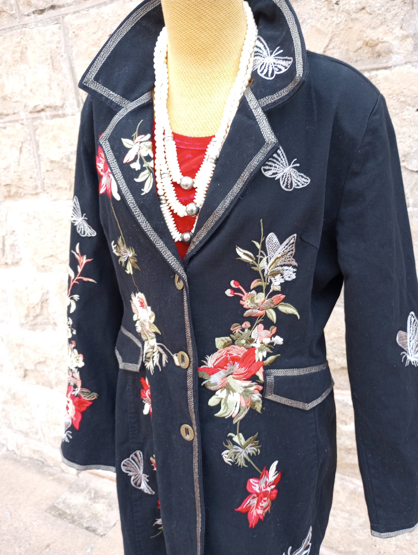 NWT heavily embroidered jacket