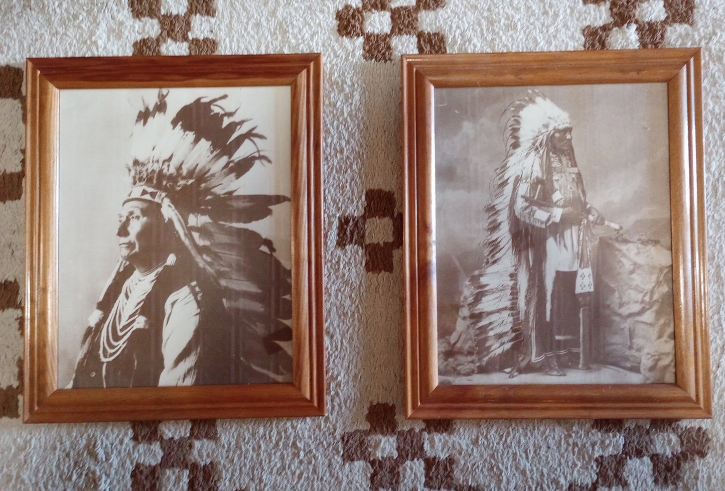 Pair of Indian Chief Framed Prints