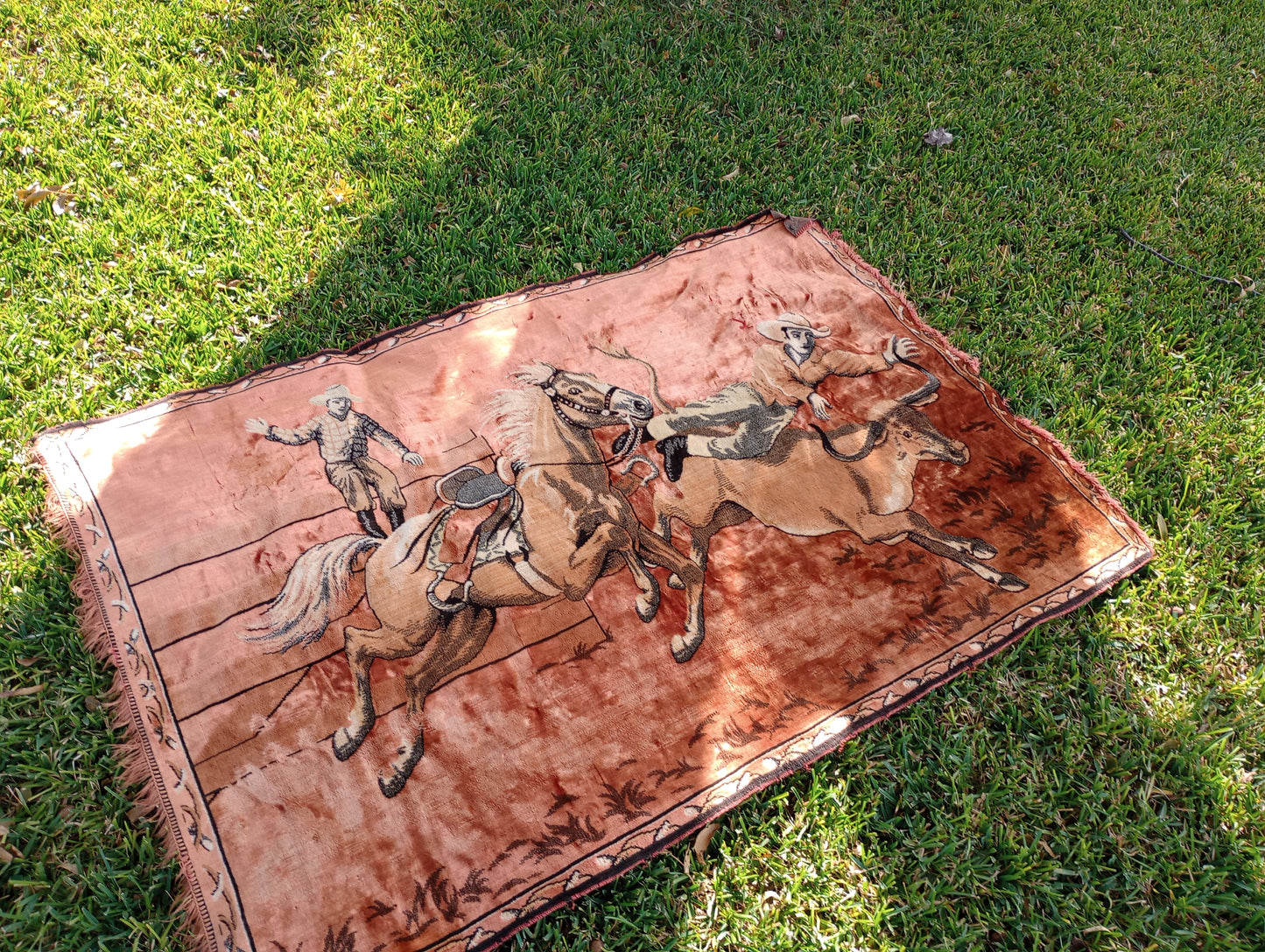 Vintage Cowboys/Steer Wrestler Tapestry