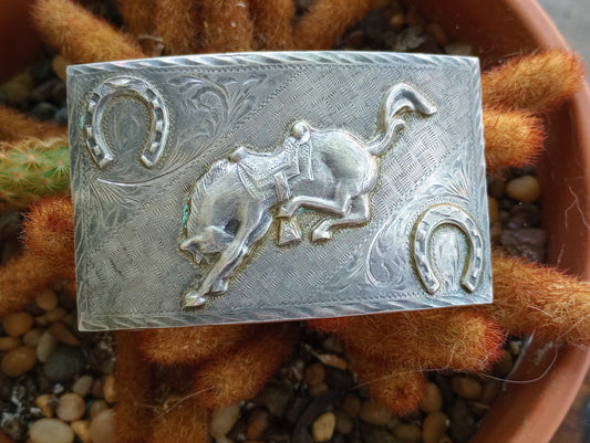 Vintage Buckin' Bronc Belt Buckle