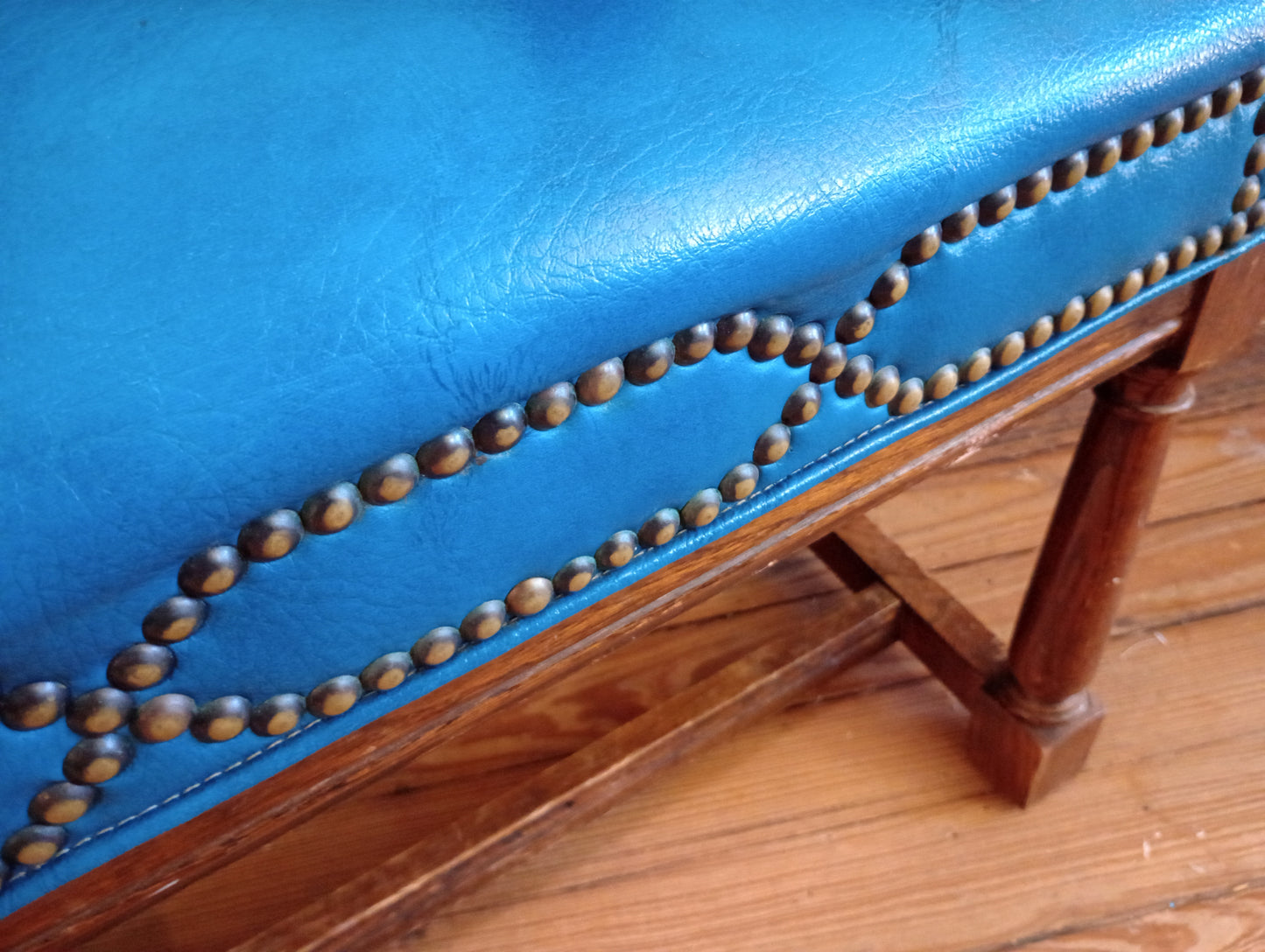 Bright Blue Vintage Vinyl Chair