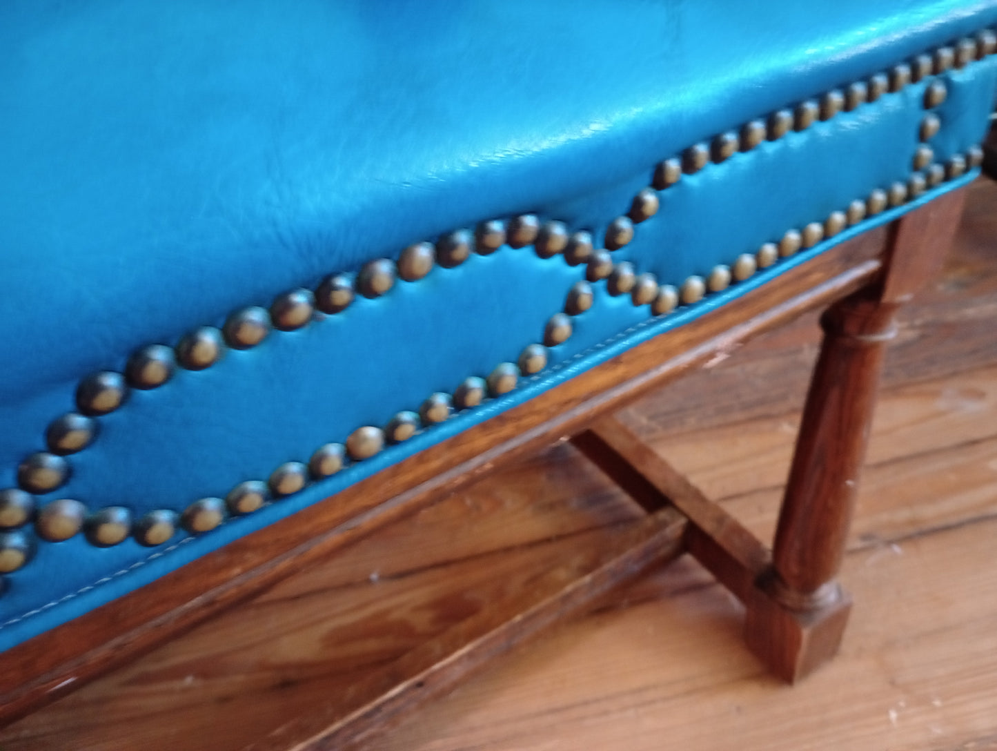 Bright Blue Vintage Vinyl Chair