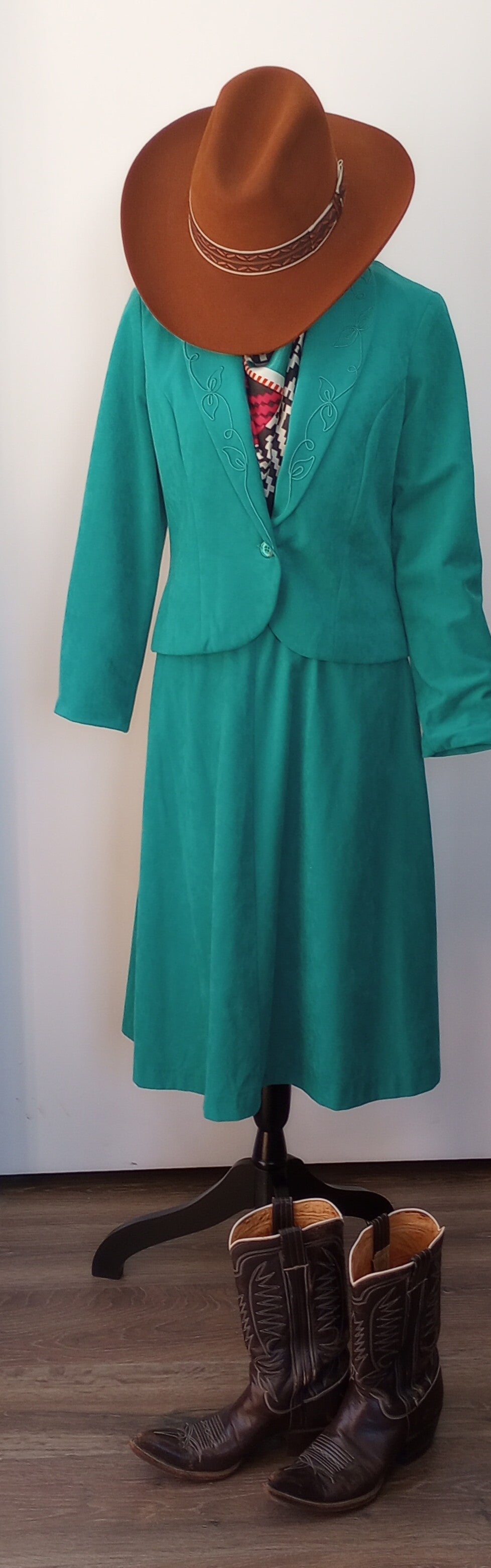 Vintage 'Paddle and Saddle' Skirt Suit