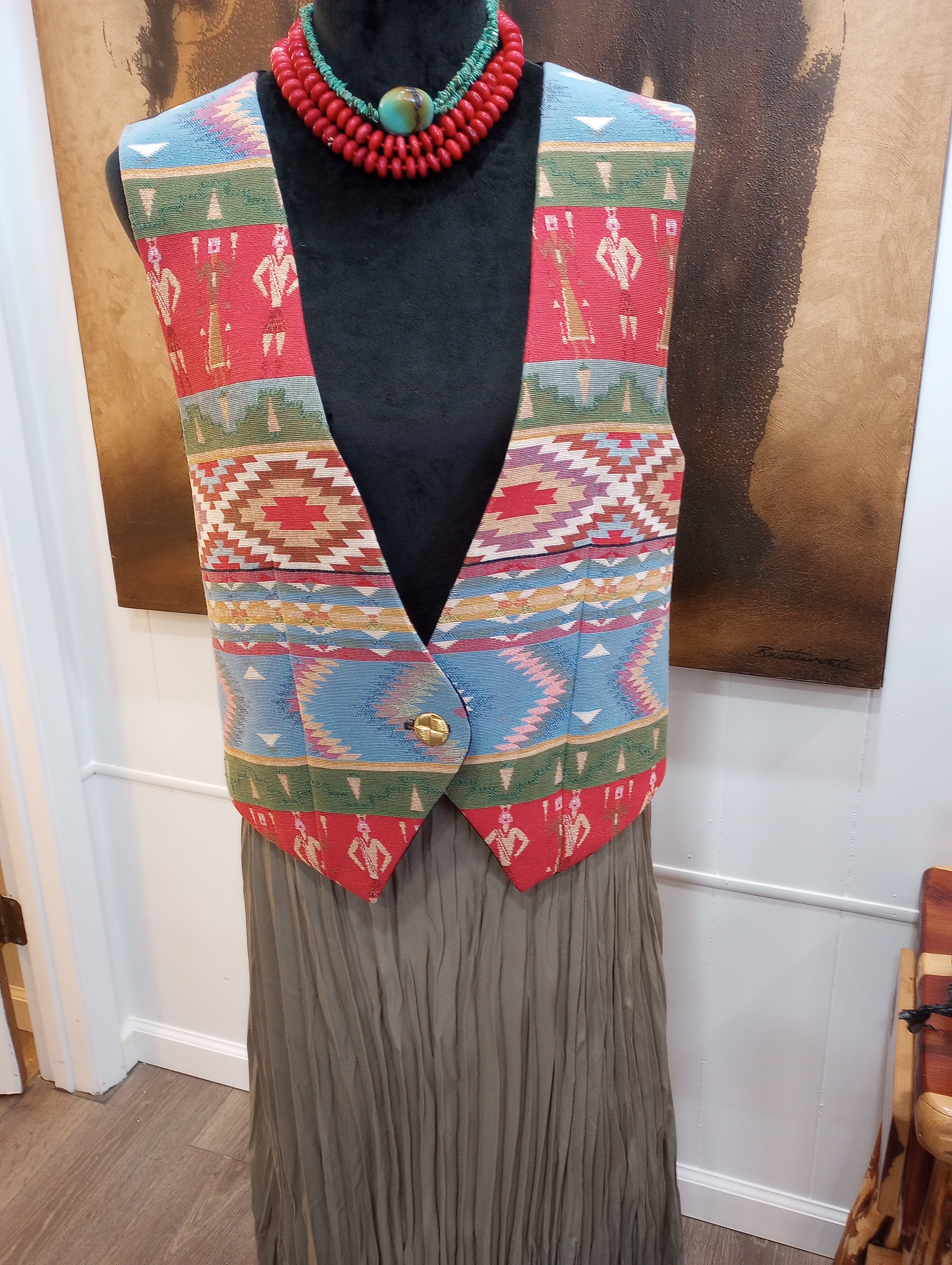 Vintage Jennie Vaughn Design Vest – El Rancho