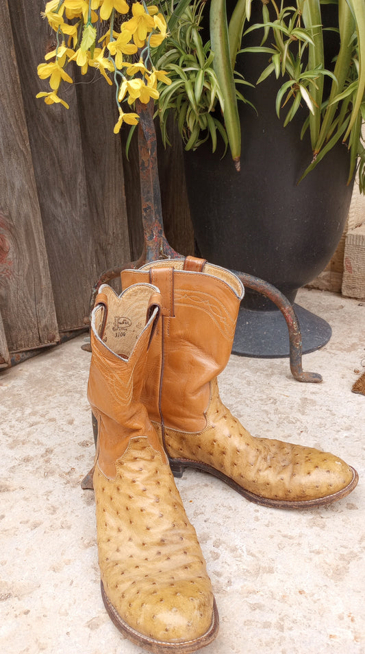 Full Quill Ostrich Men's Boots