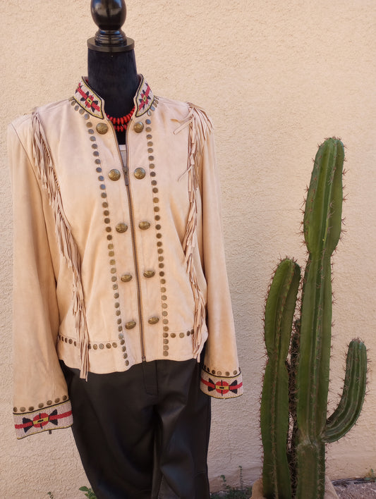 DD Ranchwear Suede Leather Jacket w/ Fringe