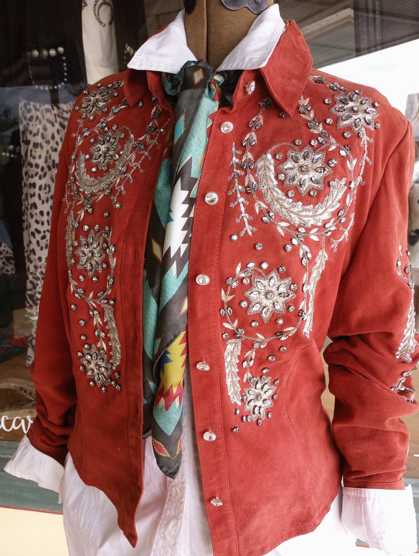 Vintage DD Ranchwear Rhinestone Cowgirl Shirt Jacket