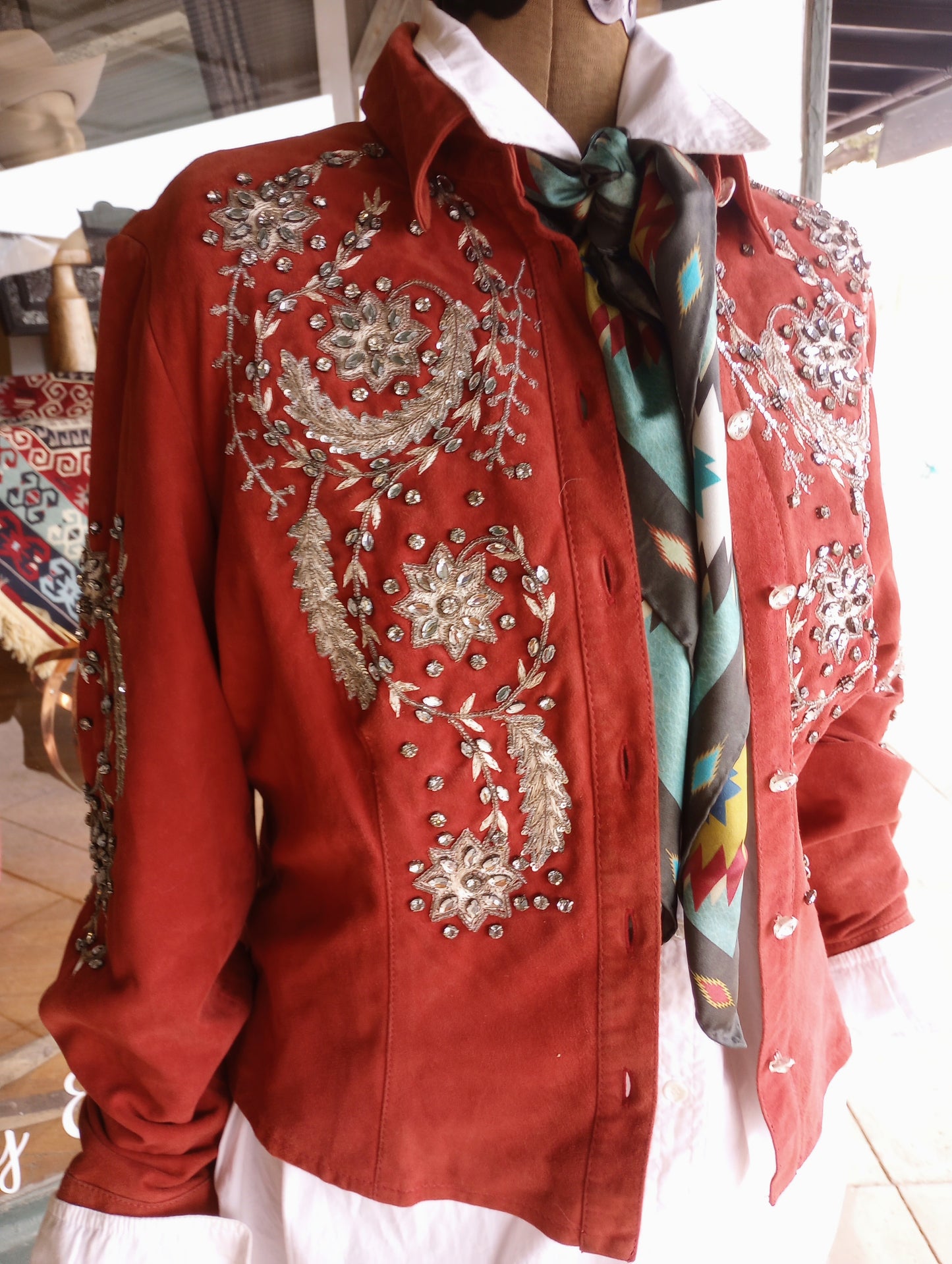 Vintage DD Ranchwear Rhinestone Cowgirl Shirt Jacket